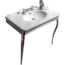 Раковина-консоль Kerasan Retro 100 1049K0 bix3 cr legs Белая Хром