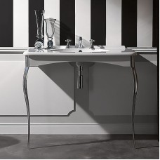 Раковина-консоль Kerasan Retro 100 1049K0 bix3 cr legs Белая Хром