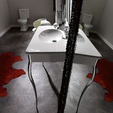 Раковина-консоль Kerasan Retro 100 1049K0 bix3 cr legs Белая Хром