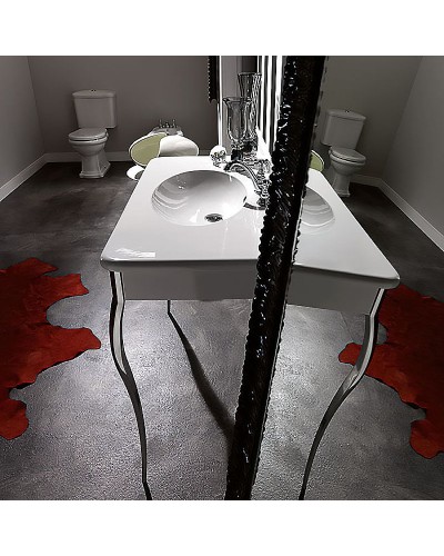 Раковина-консоль Kerasan Retro 100 1049K0 bix3 cr legs Белая Хром