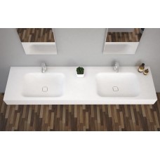 Консольная раковина из литьевого мрамора двойная CEZARES TITAN-2000-2-LVB-SOSPESO