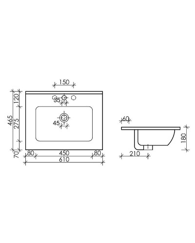 Раковина Ceramica Nova Element 61 CN7001 Белая