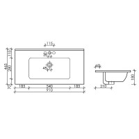 Раковина Ceramica Nova Element 91 CN7002 Белая