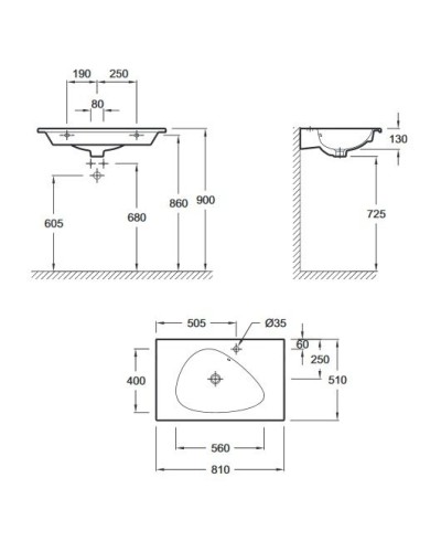 Раковина Jacob Delafon Nouvelle Vague 81 EXAR112-Z-MK4 Кашемир матовый
