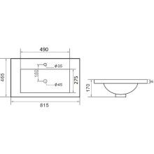 Раковина Orange 81 B03-800W Белая