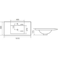 Раковина Orange 101 B03-1000W Белая