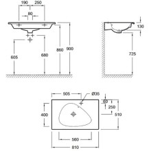 Раковина Jacob Delafon Nouvelle Vague 81 EXAR112-Z-MG2 Серая матовая