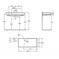 Раковина Jacob Delafon Rythmik 100 EXN112-Z-00 Белая