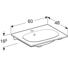 Раковина Geberit Acanto Slim 60 500.640.01.2 Белая