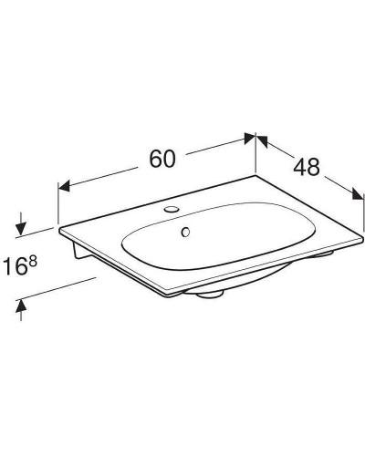 Раковина Geberit Acanto Slim 60 500.640.01.2 Белая