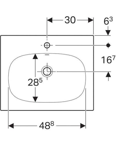 Раковина Geberit Acanto Slim 60 500.640.01.2 Белая