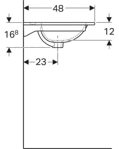 Раковина Geberit Acanto Slim 60 500.640.01.2 Белая