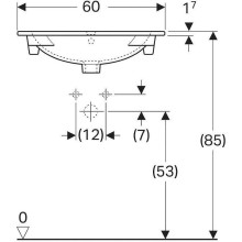 Раковина Geberit Acanto Slim 60 500.640.01.2 Белая