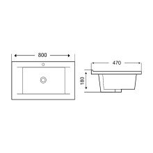 Раковина WeltWasser Deilbach 7505 80 10000004629 Белый глянец