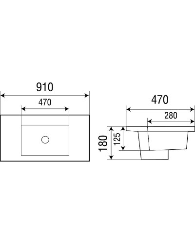 Раковина WeltWasser Deilbach 7506 90 MT- BL 10000005567 Черная матовая
