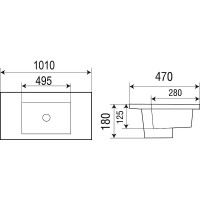 Раковина WeltWasser Deilbach 7506 100 MT- BL 10000005568 Черная матовая
