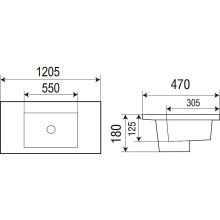 Раковина WeltWasser Deilbach 7506 120 MT- BL 10000005569 Черная матовая