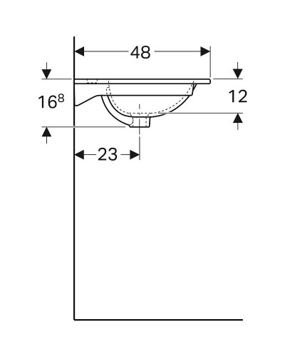 Раковина Geberit Acanto Slim 90 500.642.01.2 Белая