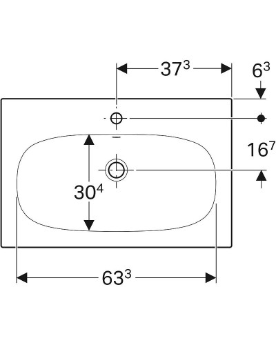 Раковина Geberit Acanto Slim 90 500.642.01.2 Белая