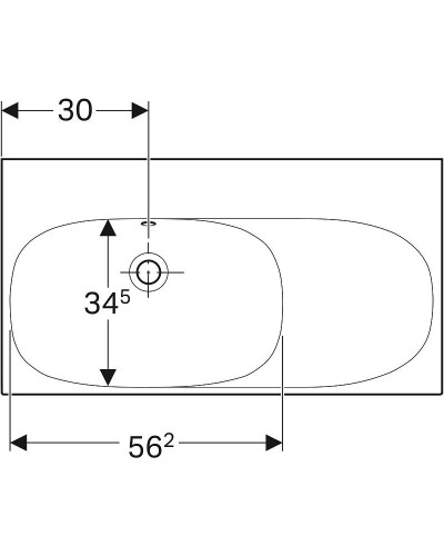 Раковина Geberit Acanto 90 500.625.01.2 Белая