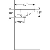 Раковина Geberit Acanto Compact 90 500.633.01.2 Белая