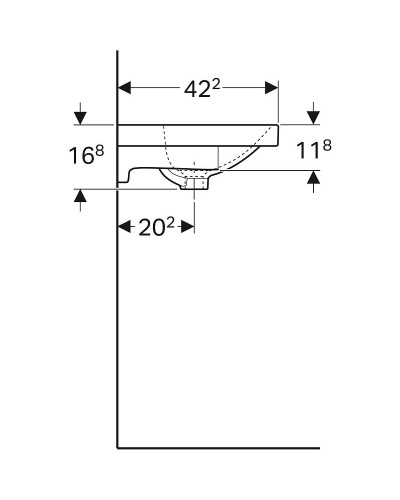 Раковина Geberit Acanto Compact 90 500.633.01.2 Белая