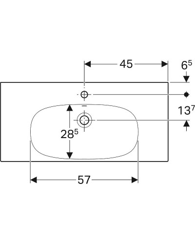 Раковина Geberit Acanto Compact 90 500.633.01.2 Белая