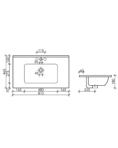 Раковина Ceramica Nova Element 81 CN7005 Белая
