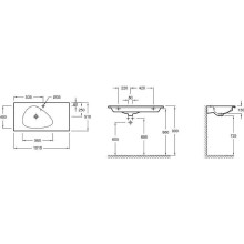Раковина Jacob Delafon Nouvelle Vague 101 EXAQ112-Z-MG2 Серая