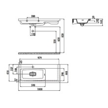 Раковина Creavit Memory 100 L MY100-00CB00E-0000 Белая
