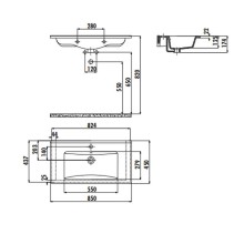 Раковина Creavit Su 85 SU085-00CB00E-0000 Белая