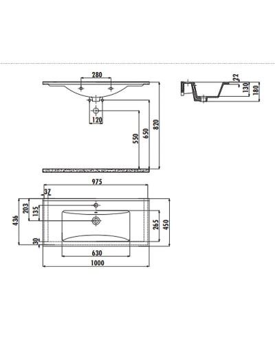 Раковина Creavit Su 100 SU100-00CB00E-0000 Белая