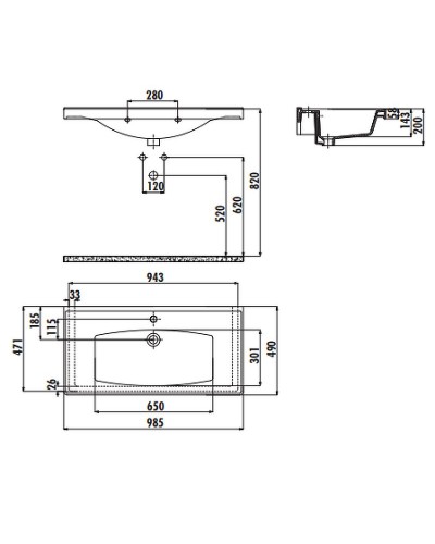 Раковина Creavit Sera 100 TF200-00CB00E-0000 Белая