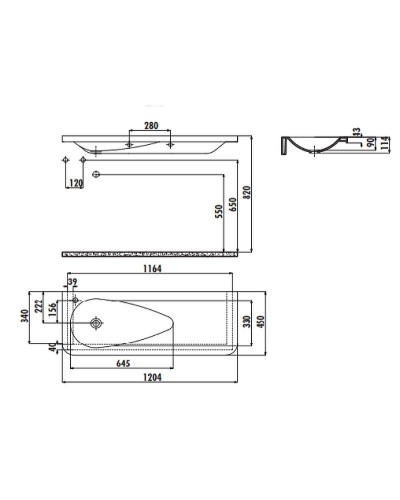 Раковина Creavit Trump 120 TP120-00CB00E-0000 Белая