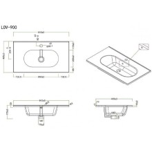 Раковина BelBagno Love 90 LOV-900-LVB Белая