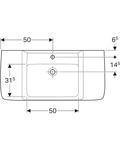 Раковина Geberit Renova Plan 100 122100000 Белая