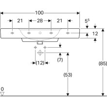 Раковина Geberit Renova Plan 100 122100000 Белая