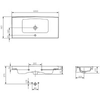 Раковина Cersanit Crea 100 P-UM-CRE100/1 Белая