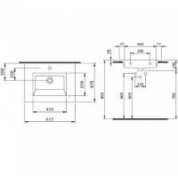 Раковина Creto Bocchi Milano 60 1161-001-0126 Белая глянцевая