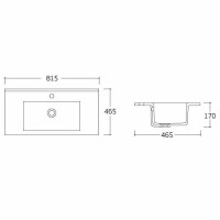 Раковина Vincea 80 VBS-13980 Белая