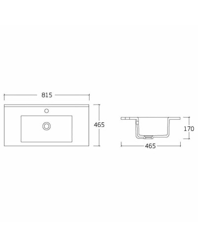 Раковина Vincea 80 VBS-13980 Белая