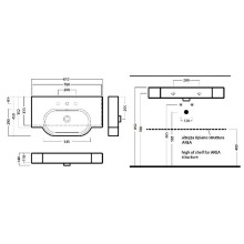 Раковина Hatria Area 81 Y0UP01 Белая