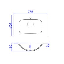 Раковина Aqwella 5 Stars Malaga 75 Mal.75.04.D Белая