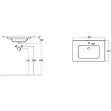 Раковина Aquanet Sanovit Sharp 70 14070-KL 202445 Белая