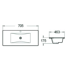 Раковина SantiLine 70 SL-2102 (70) Белая