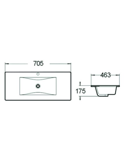 Раковина SantiLine 70 SL-2102 (70) Белая