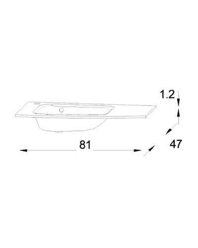 Раковина Jacob Delafon Nona 80 L EB1884RU-DE4 Серая