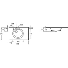 Раковина Jacob Delafon Odeon Rive Gauche 80 EB2562-DE1 Белая матовая