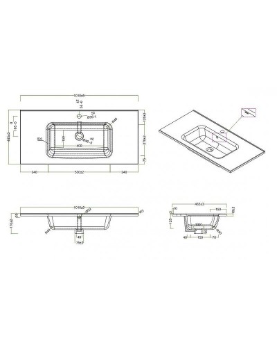 Раковина BelBagno BB1000ETL Белая