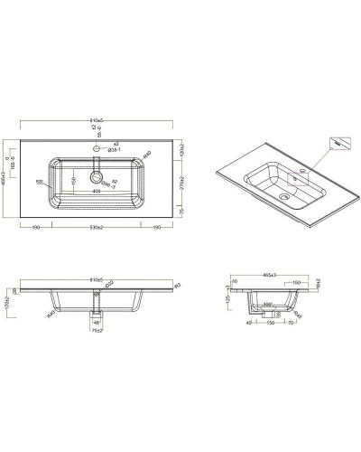 Раковина BelBagno BB900ETL Белая